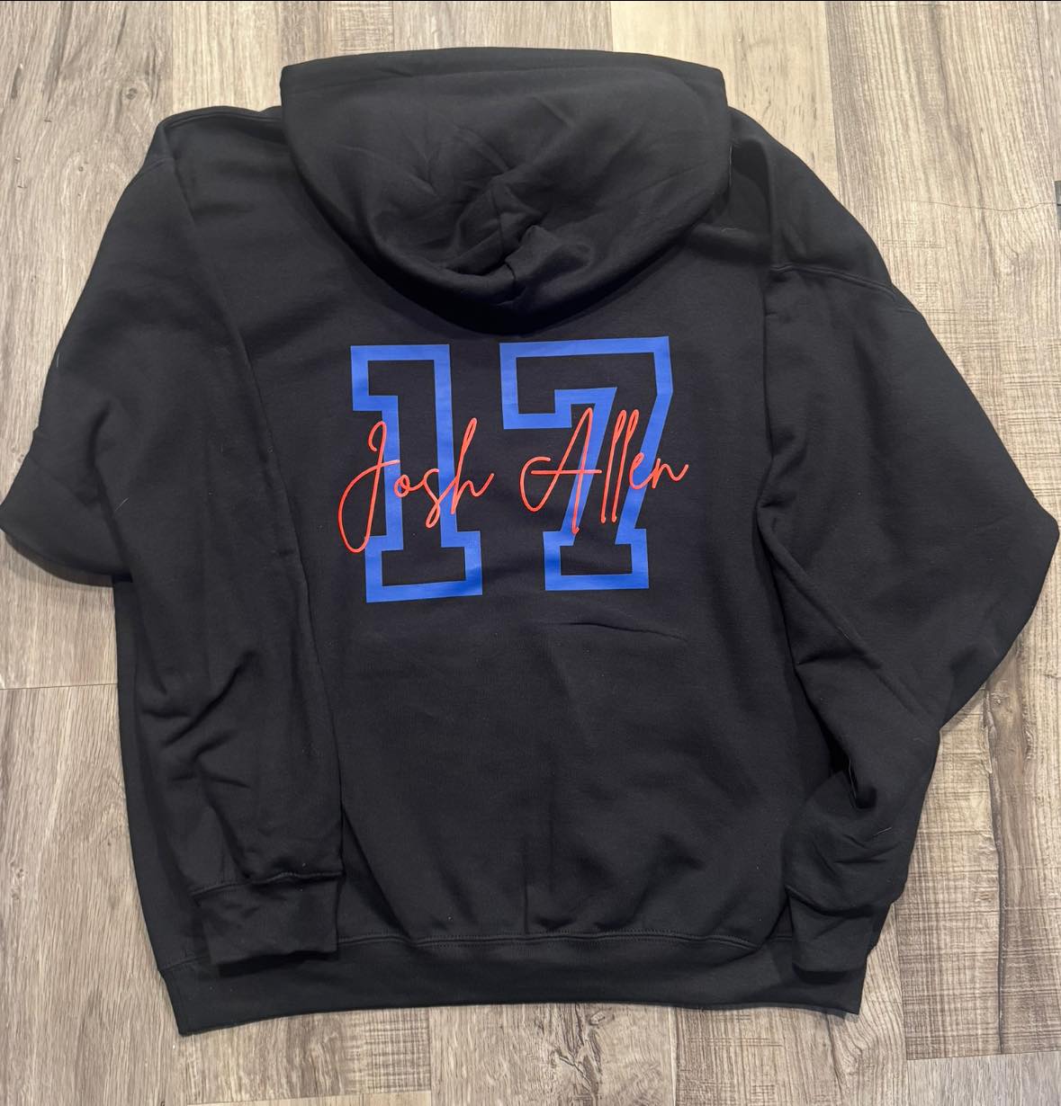 Josh Allen #17 Hoodie Back